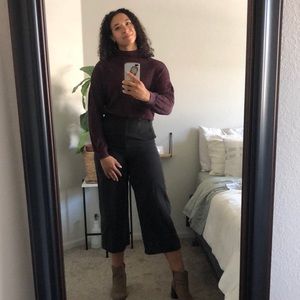 Warm Heather Purple Turtleneck Sweater